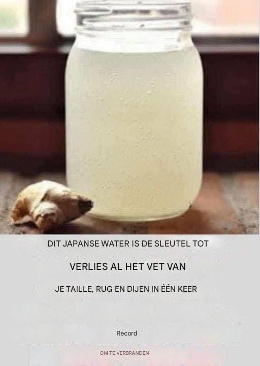 Gemberwater: de gezondste drank om vet te verbranden op je buik, nek, armen, rug en dijen!