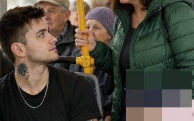 In de bus veroorzaakte een vrouw met twee kinderen ophef door te eisen dat een jongeman zijn zitplaats aan haar afstond, maar plotseling deed de jongeman iets waardoor alle passagiers verstijfden.