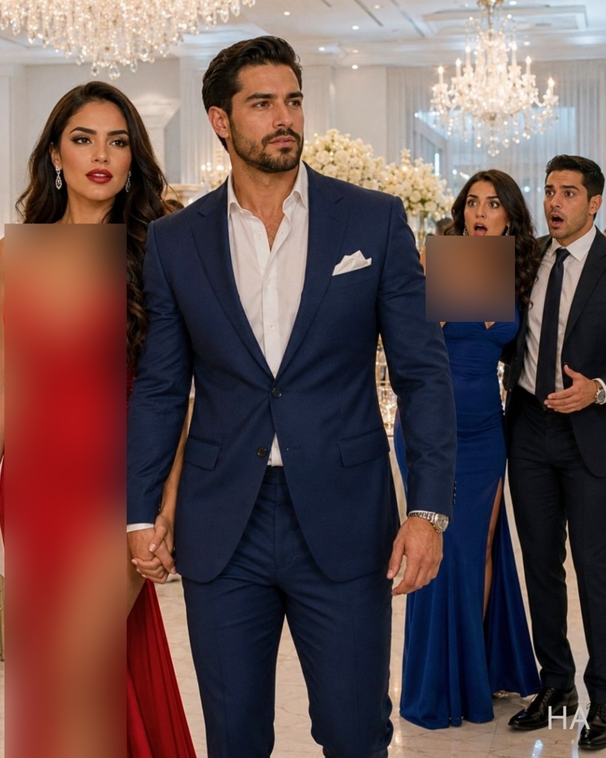 Ze verscheen op het gala in een rode jurk, hand in hand met een andere man… en haar man en zijn maîtresse raakten in paniek toen de waarheid jarenlange stille leugens aan het licht bracht.