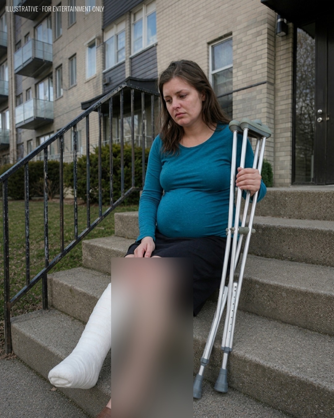 Mijn man liet me twee uur lang buiten staan ​​met een gebroken been omdat hij zijn rug niet wilde bezeren voor een uitje met de jongens – de reactie van zijn opa liet hem sprakeloos achter.