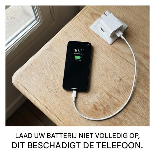 Waarom je de batterij van je telefoon niet tot 100% moet opladen
