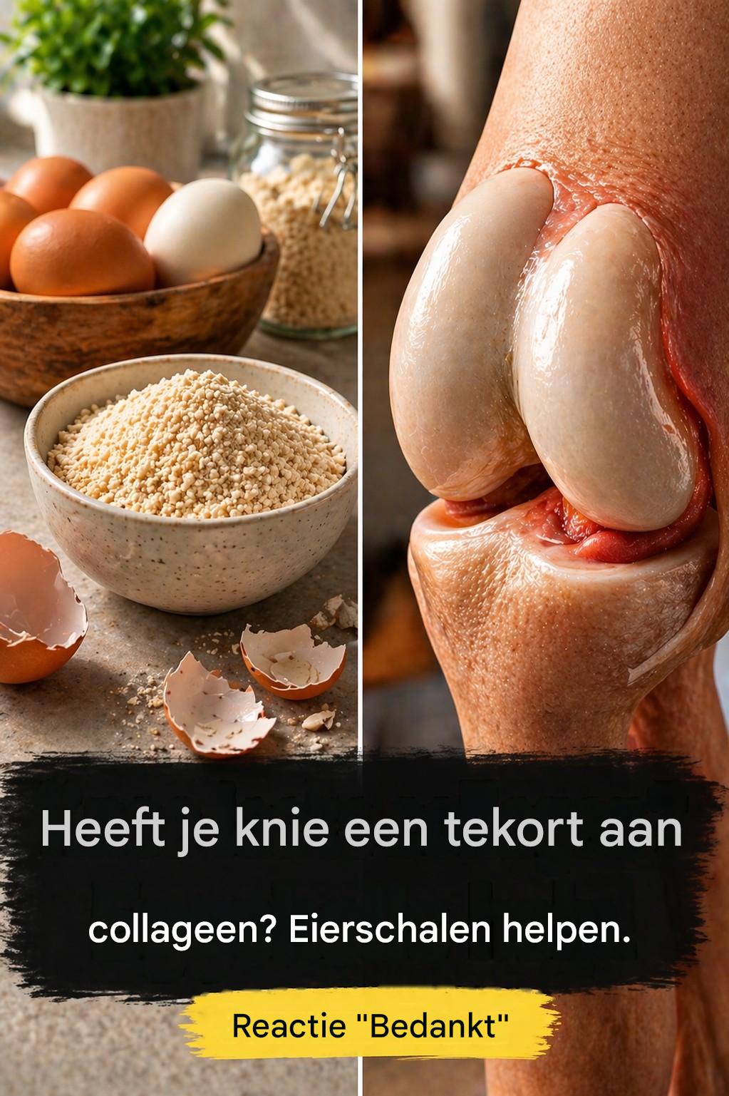 Wanneer je knie collageen verliest, zijn eierschalen een redder in nood.