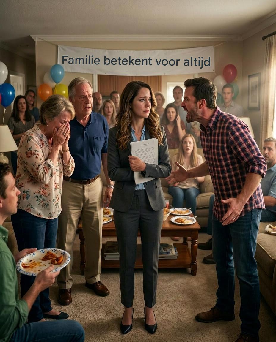 Ik kwam eerder terug van een medische workshop en trof 92 familieleden in mijn huis aan onder een spandoek met de tekst “FAMILIE BETEKENT VOOR ALTIJD”.