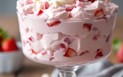 Dit aardbeien-yoghurtdessert maak je in 2 minuten dat je gasten zullen smullen