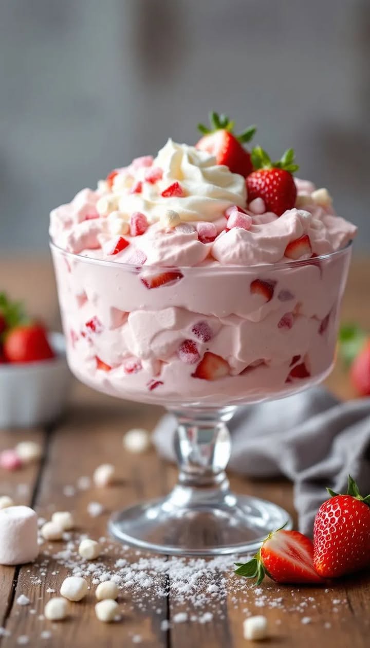Dit aardbeien-yoghurtdessert maak je in 2 minuten dat je gasten zullen smullen