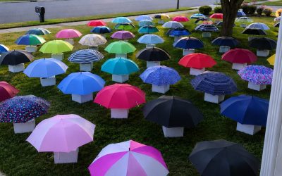 Mijn zoon gaf zijn paraplu aan een zwangere vrouw in de regen – de volgende ochtend verschenen er 47 paraplu’s op ons gazon, elk met een genummerde doos, waardoor mijn hart even stilstond.