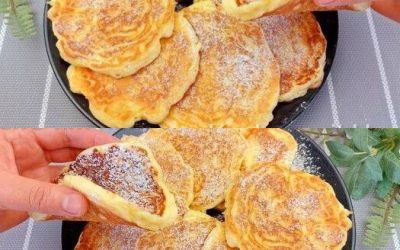 Je hebt een appel en 150 ml yoghurt nodig, en de pannenkoeken zijn in 3 minuten klaar.