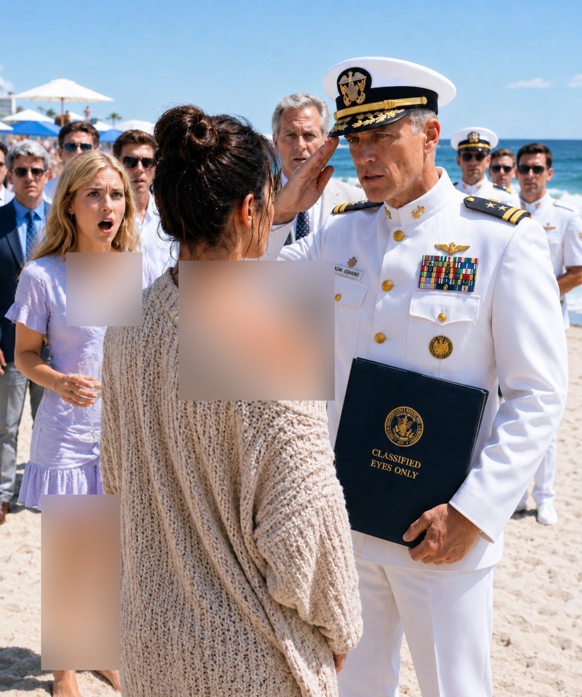 Mijn zus toonde mijn littekens op een luxe strand en lachte, terwijl mijn vader zwijgend toekeek. Jarenlang noemden ze me een in ongenade gevallen soldaat – totdat een admiraal me groette en zei: “Ik heb je gezocht.”