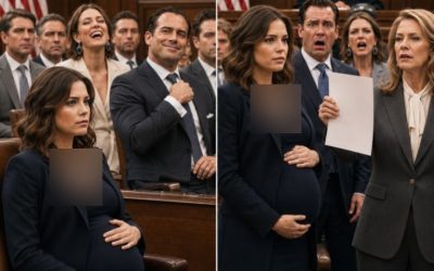 Tijdens de scheidingszitting was ik acht maanden zwanger. Mijn echtgenoot, een miljardair van Wall Street, grijnsde: “Je gaat met lege handen naar huis, Caroline. De huwelijksvoorwaarden zijn waterdicht.” Zijn jonge maîtresse giechelde vanuit de zaal.