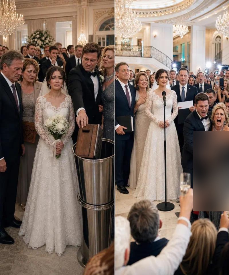 ‘Draagt ​​je vader nou echt een gehuurd pak naar mijn countryclub?’ sneerde mijn schoonmoeder luid genoeg zodat mijn ouders het konden horen. Mijn bruidegom rolde met zijn ogen en gooide het zelfgemaakte cadeau van mijn moeder in de prullenbak. ‘Negeer die gewone mensen vandaag maar gewoon.’