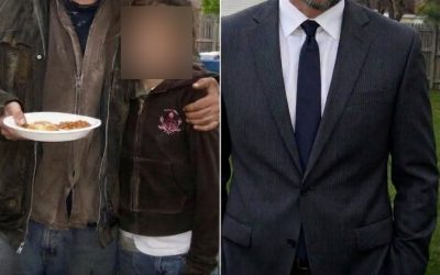 Mijn moeder kookte twintig jaar lang maaltijden voor een dakloze man die achter ons huis woonde. De dag na haar overlijden pakte hij mijn handen vast en zei iets dat mijn leven veranderde.