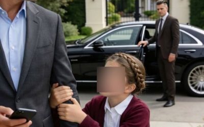 Een twaalfjarig meisje merkte dat er één cijfer op zijn kentekenplaat veranderd was… en fluisterde toen: “Volg me.”