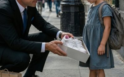 Een klein meisje hield me tegen op een drukke stoep in de stad en vroeg om een ​​paar school schoenen. De schoenen kostten me maar 45 dollar. Wat ik niet wist, was dat haar wanhopige belofte om me ooit terug te betalen, me zou leiden naar een stervend geheim, een worstelende moeder en een waarheid die krachtig genoeg was om mijn leven voorgoed te veranderen.