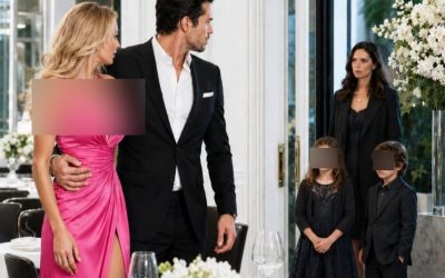 Mijn machtige ex-man verliet me omdat hij geloofde dat ik hem geen kinderen kon geven… 6 jaar later zag hij me een restaurant binnenlopen met onze 5-jarige tweeling, en zijn nieuwe vrouw fluisterde: “Er is iets wat ik je nooit verteld heb.”