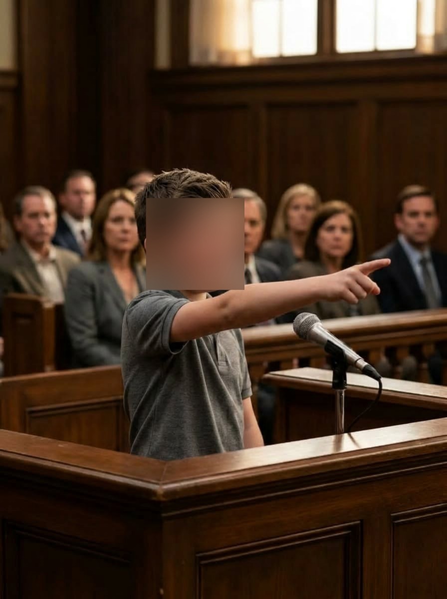 Mijn man beweerde dat ik zijn bedrijf in de rechtbank had geruïneerd – totdat mijn zoontje plotseling fluisterde: ‘De persoon die je erin heeft geluisd is hier.’