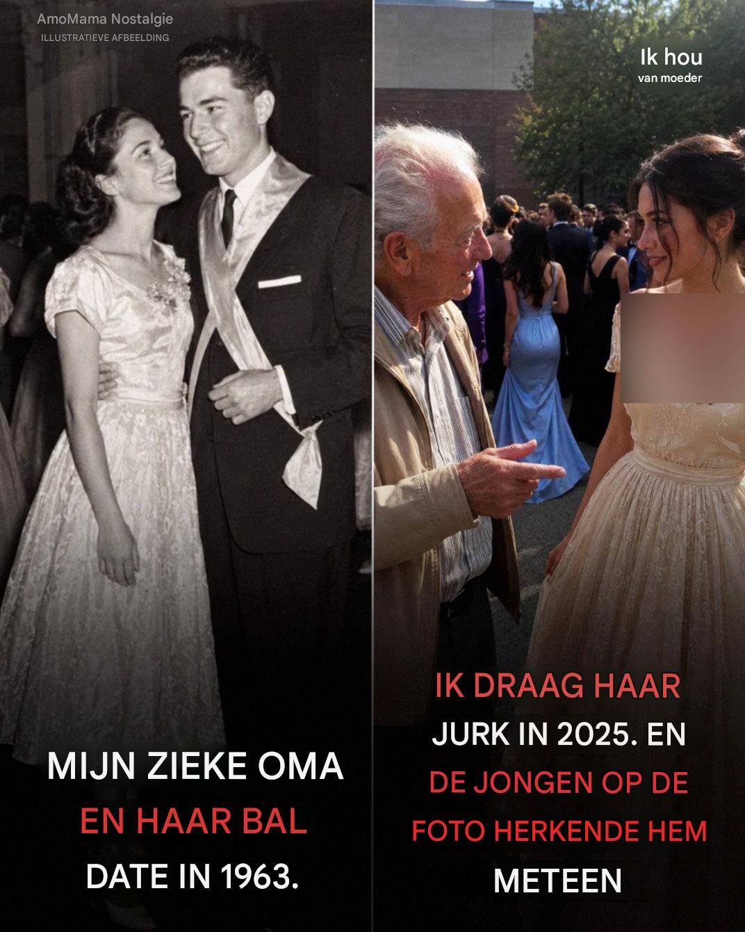 Een vreemde, bejaarde man herkende de jurk van mijn grootmoeder op mijn schoolbal – ik wou dat ik hem nooit mee naar haar had genomen.