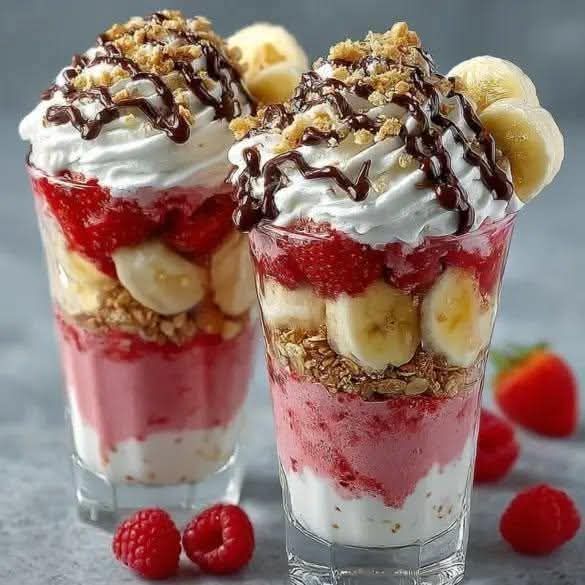 Deze Banana Split milkshake is eigenlijk een klassiek dessert.